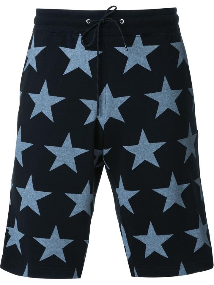 Guild Prime Drawstring Contrast Star Print Track Shorts