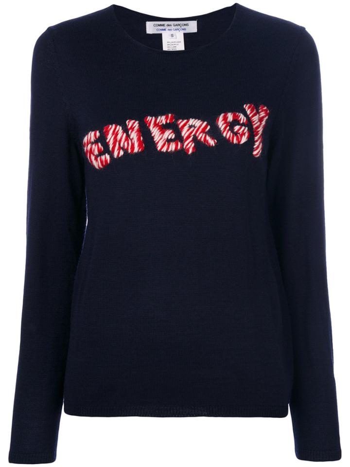 Comme Des Garçons Comme Des Garçons Energy Embroidered Jumper - Blue