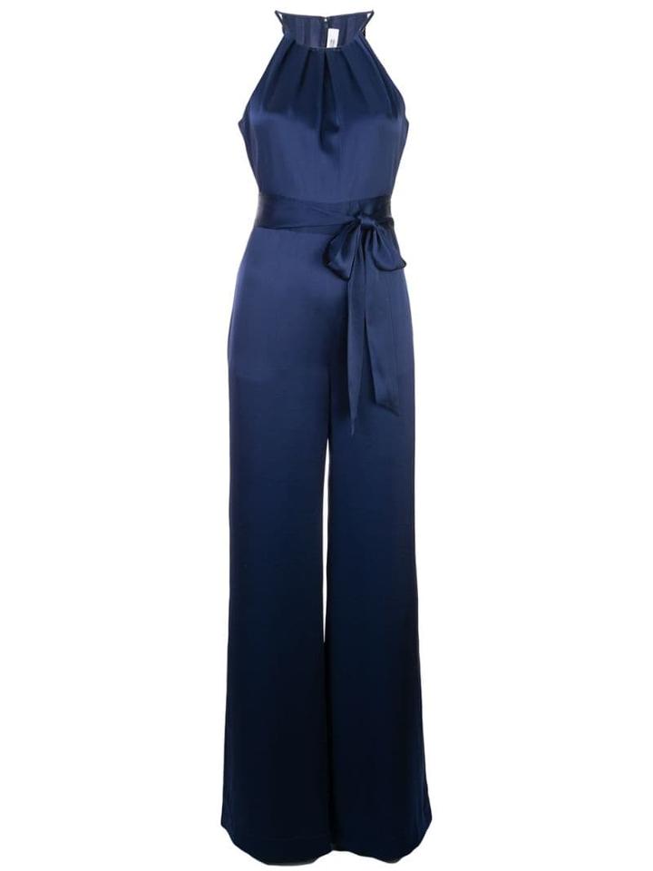 Diane Von Furstenberg Sleeveless Flared Jumpsuit - Blue