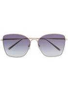 Longchamp Oversized Tinted Sunglasses - Metallic