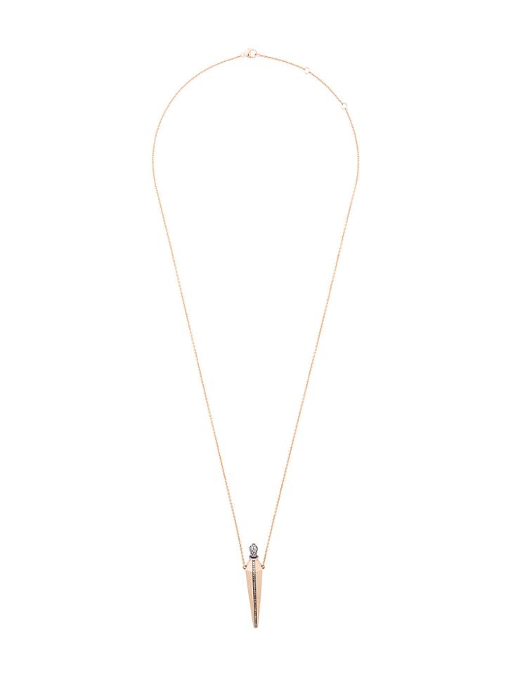 Diane Kordas Diamond Line Amulette Necklace - Metallic