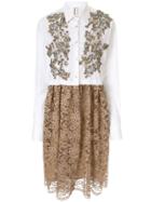 Antonio Marras Ls Shirt Drs Lace And Beads Emb Vs Beige Lace Btm -