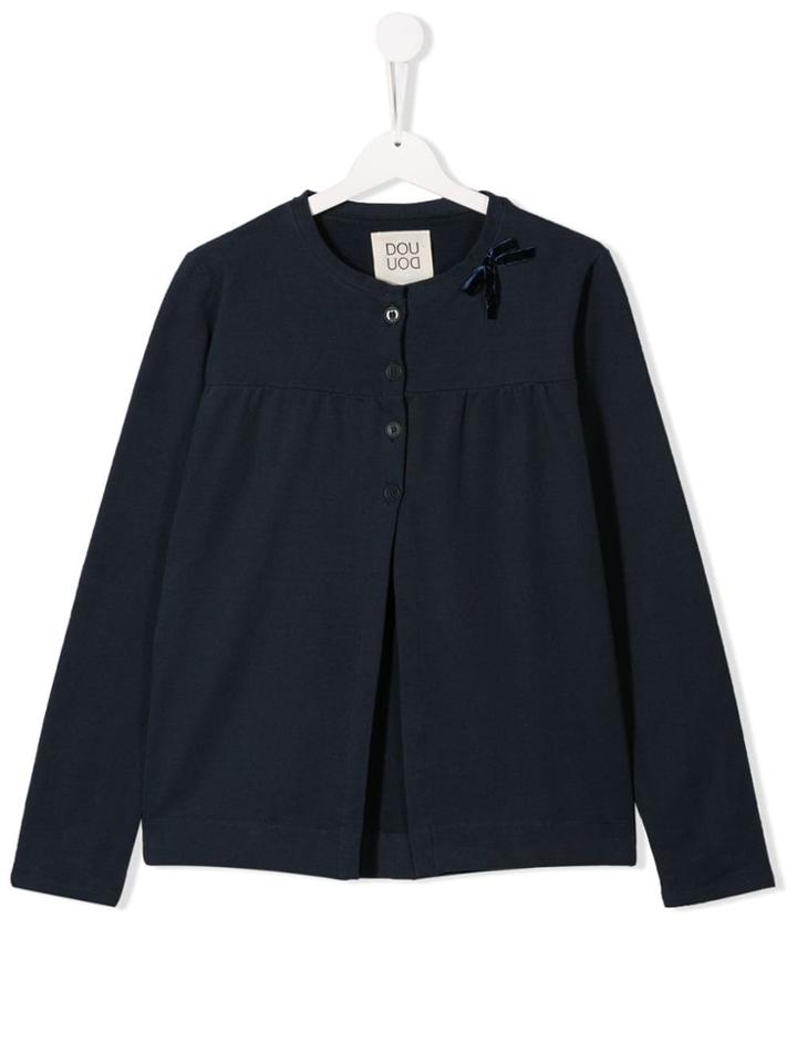 Douuod Kids Cardigan With Bow - Blue