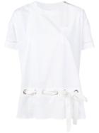 Sacai Eyelet Belted T-shirt - White