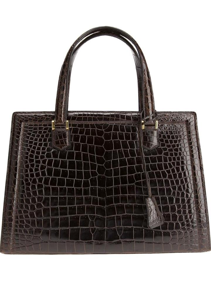 Hermes Vintage Crocodile Leather 'pullman' Tote
