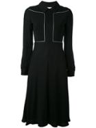 Courrèges - Long Sleeve Flowing Dress - Women - Polyester/spandex/elastane/viscose - 40, Black, Polyester/spandex/elastane/viscose