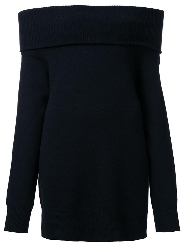 T By Alexander Wang Off-shoulder Jumper, Women's, Size: Small, Black, Cashmere/wool