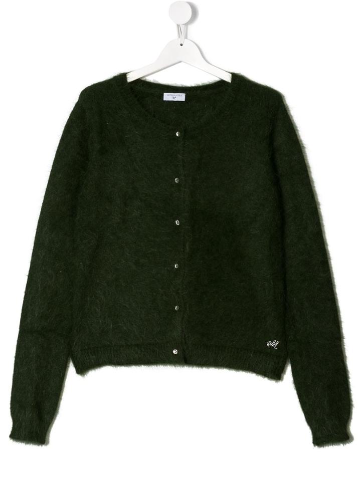 Monnalisa Teen Buttoned Cardigan - Green