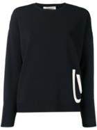 Valentino Open Logo Pocket Jumper - Blue