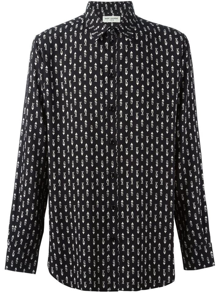 Saint Laurent Playing Card Printed Shirt