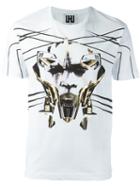 Les Hommes Urban Printed T-shirt, Men's, Size: Large, White, Cotton