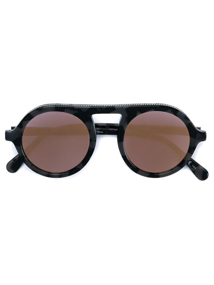 Stella Mccartney Eyewear Round Chain Tortoise Sunglasses - Grey