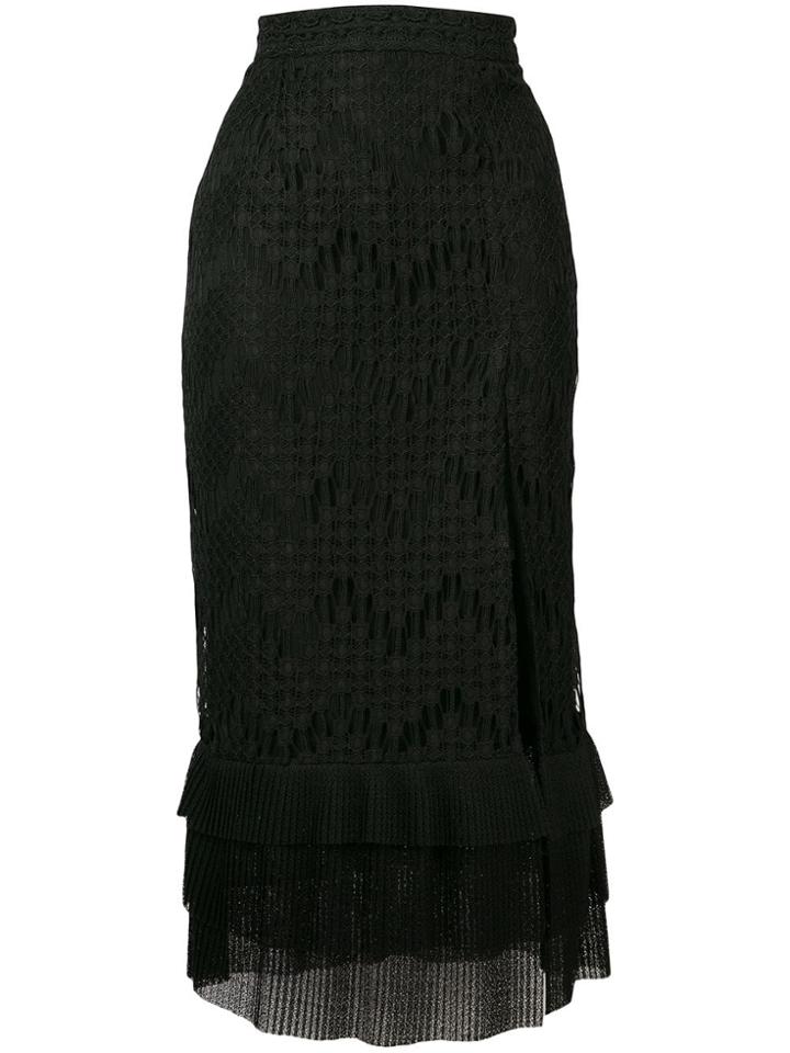 Just Cavalli Layered Midi Skirt - Black