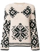 Antonia Zander Patterned Knit Jumper - Nude & Neutrals