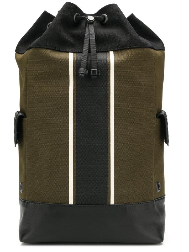 Bottega Veneta Stripe Detail Drawstring Backpack - Green