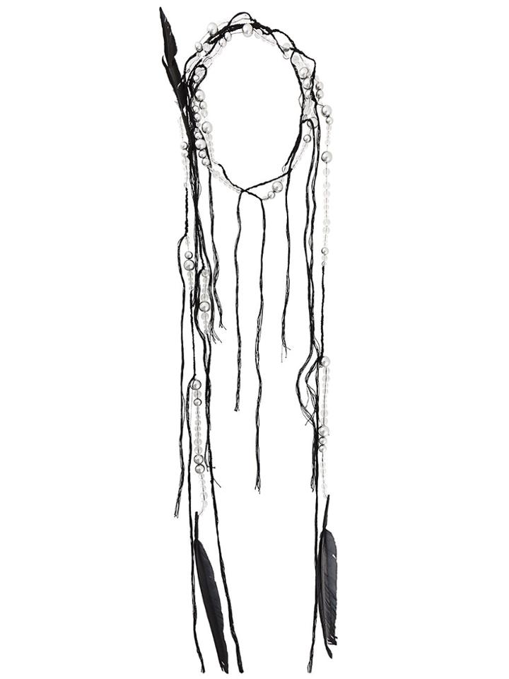 Ann Demeulemeester Blanche Feather Multi-strand Necklace - Metallic