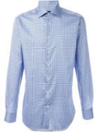 Etro Micro Print Shirt, Men's, Size: 42, Blue, Cotton