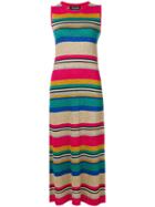 Twin-set Striped Lurex Dress - Multicolour