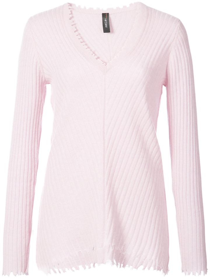 Marc Cain V-neck Jumper - Pink & Purple