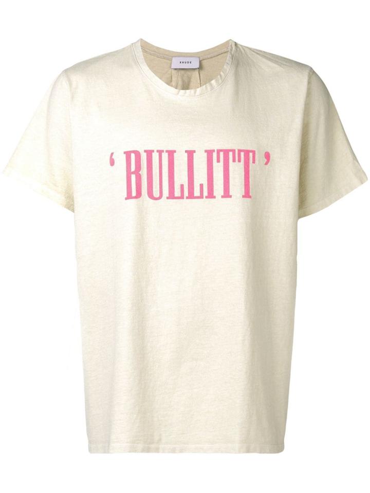 Rhude Logo-print T-shirt - Neutrals