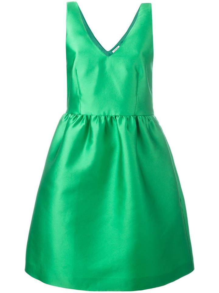 P.a.r.o.s.h. - Flared Sleeveless Dress - Women - Silk/polyester/acetate/viscose - M, Women's, Green, Silk/polyester/acetate/viscose