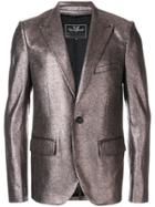 Unconditional Peaked Lapel Metallic Jacket
