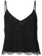 Amiri Strappy Lace Camisole - Black