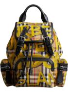 Burberry Multicoloured Vintage Check Graffiti Rucksack - Yellow