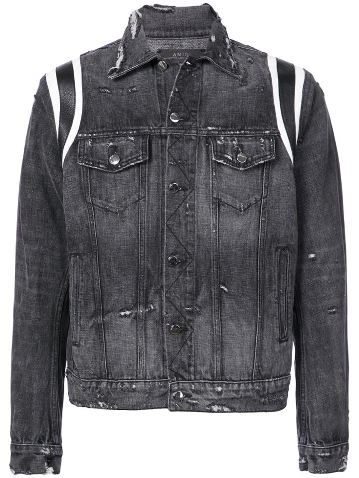 Amiri Washed Denim Jacket - Black