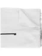 Lost & Found Ria Dunn Frayed Hem Printed Scarf - Grey