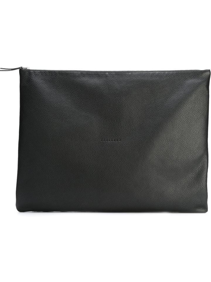 Soulland 'medusa' Clutch, Men's, Black, Leather