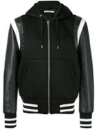 Givenchy - Hooded Varsity Jacket - Men - Lamb Skin/acrylic/polyester/wool - 48, Black, Lamb Skin/acrylic/polyester/wool