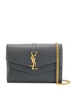 Saint Laurent Sulpice Chain Wallet - Grey