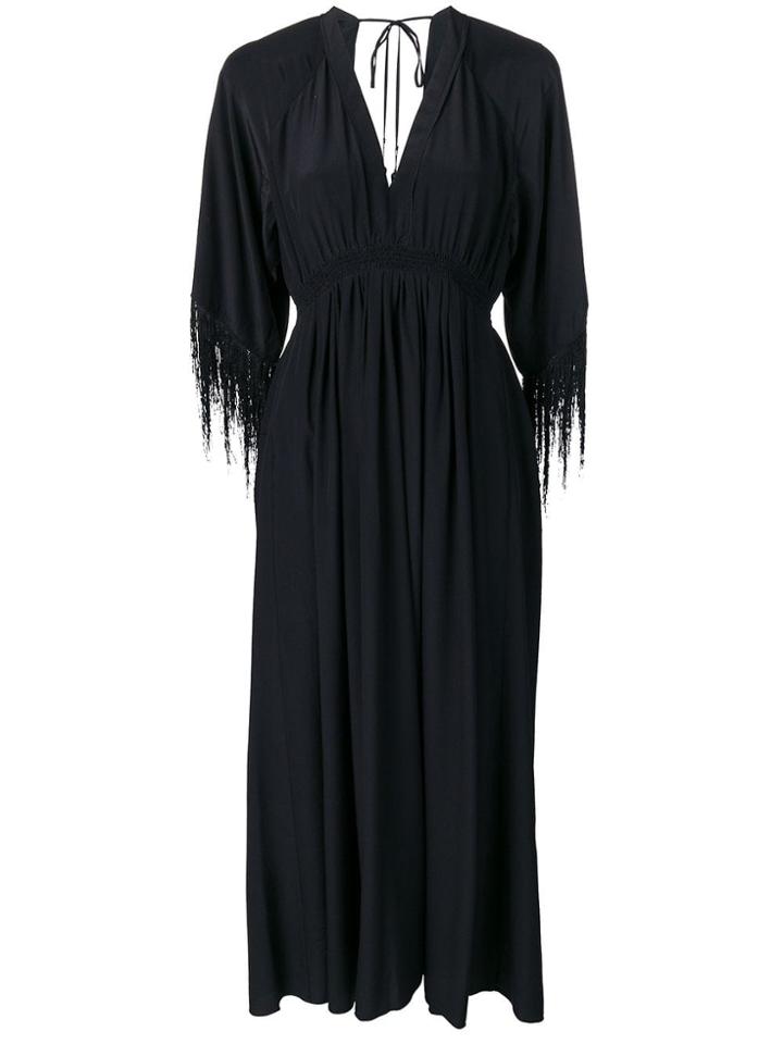 Forte Forte Classic Fringed Sleeves Dress - Black