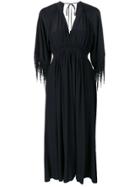Forte Forte Classic Fringed Sleeves Dress - Black