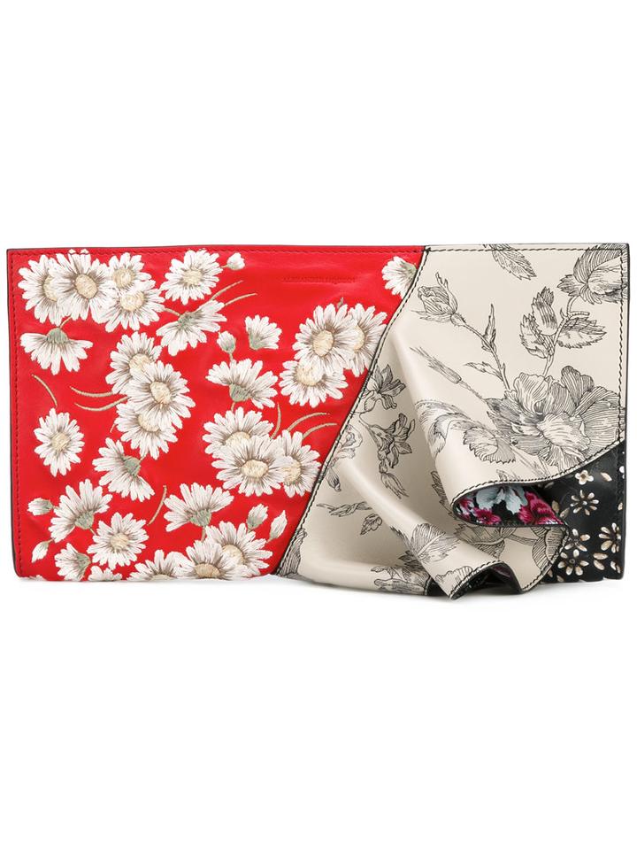 Alexander Mcqueen Table Cloth Clutch, Women's, Nappa Leather/polyester