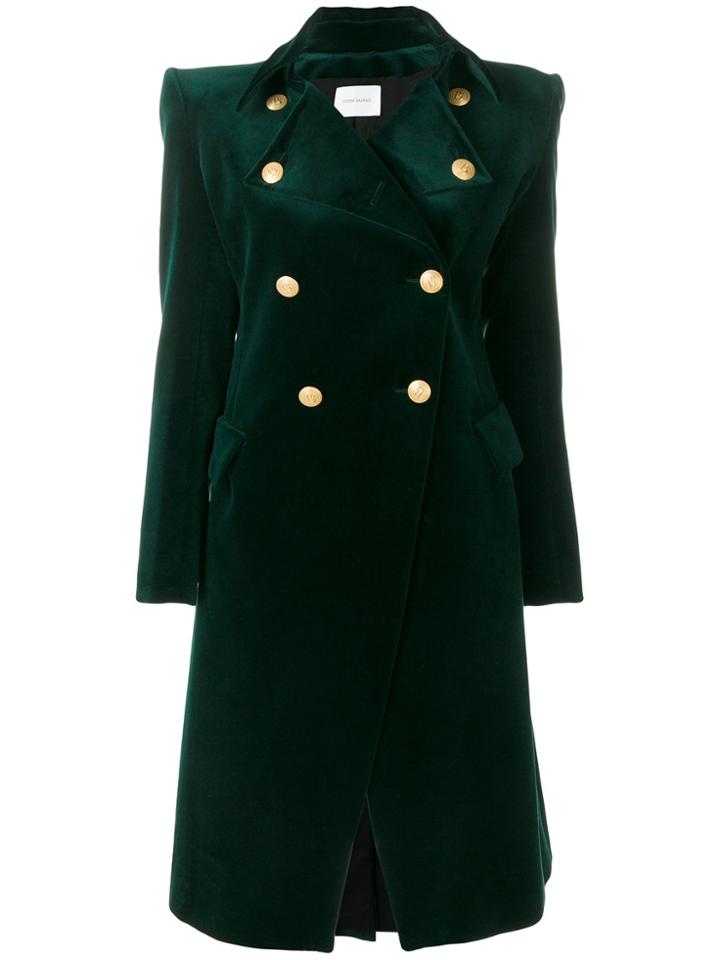 Pierre Balmain Mid-length Double Breasted Coat - Green