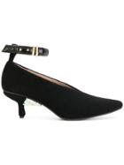 Reike Nen Ankle Strap Kitten Heel Pumps - Black