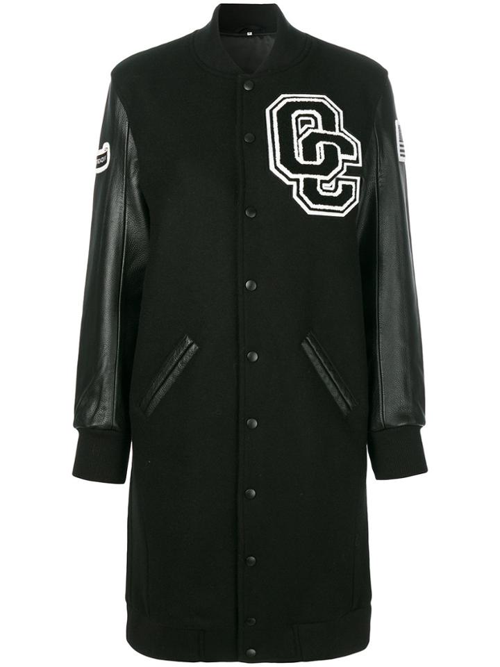 Opening Ceremony Longline Varsity Jacket - Black