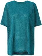 Mm6 Maison Margiela Oversized Lurex T-shirt - Blue