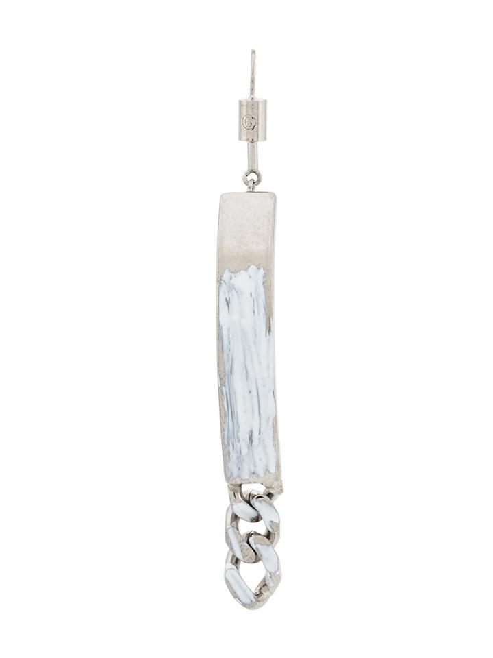 Mm6 Maison Margiela Id Chain Earring - Metallic