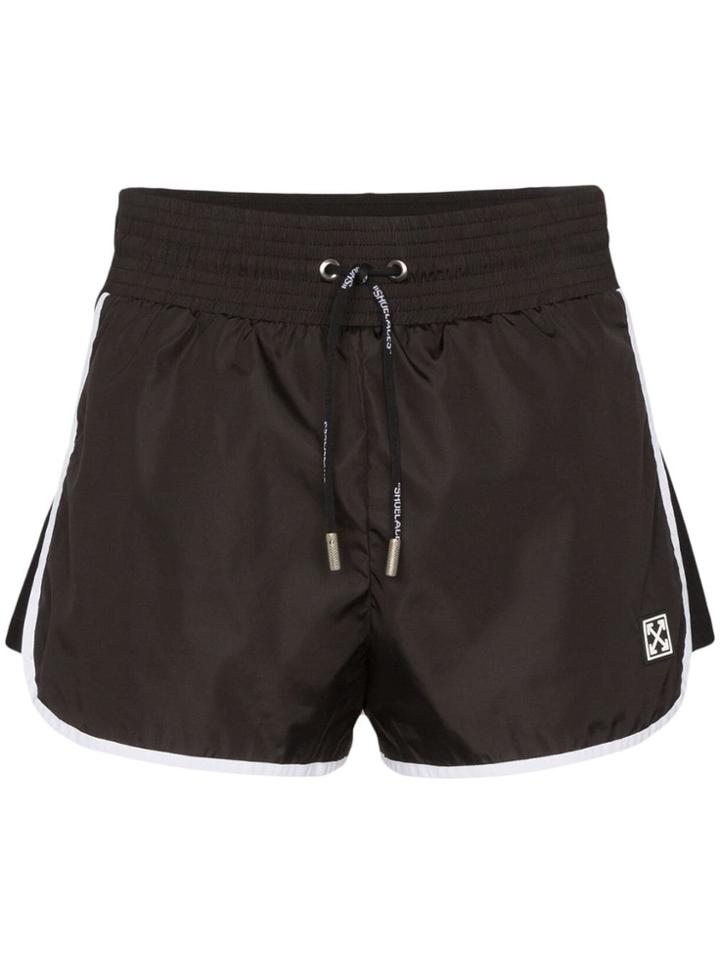 Off-white High-waisted Boxing Shorts - Black