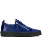 Giuseppe Zanotti Design Frankie Low-top Sneakers, Men's, Size: 41, Blue, Leather/rubber