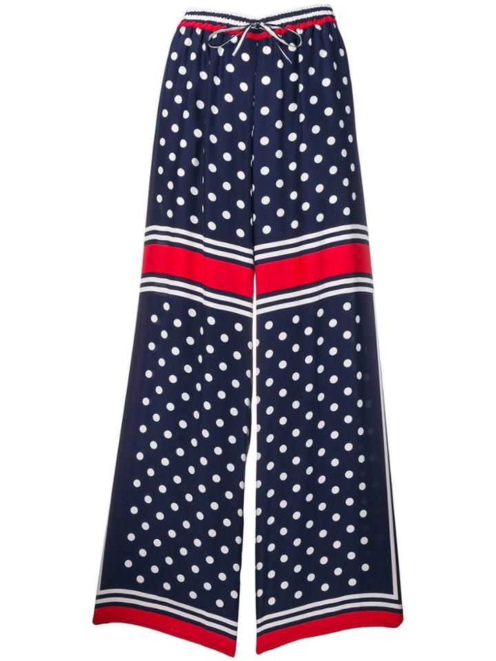 P.a.r.o.s.h. Polka Dot Palazzo Pants - Blue