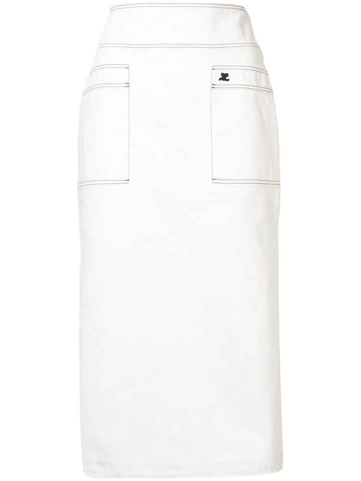 Courrèges High Rise Skirt - White