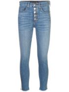 Veronica Beard Stripe Detail Skinny Jeans - Blue