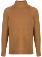 The Elder Statesman Highland Turtleneck Cashmere Sweater - Brown