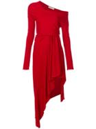 Ssheena One Shoulder Dress - Red