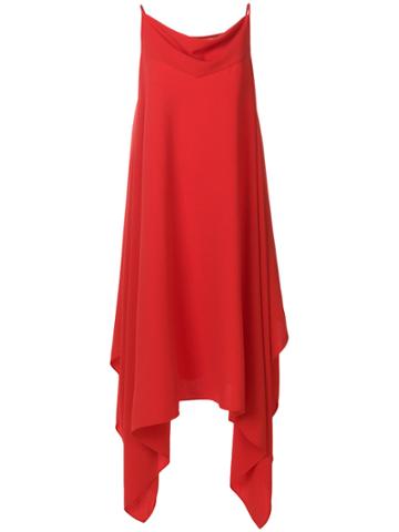 Gareth Pugh Cowl Neck Dress - Red