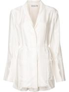 Protagonist Classic Longsleeved Nightshirt, Women's, Size: Medium, White, Silk/viscose